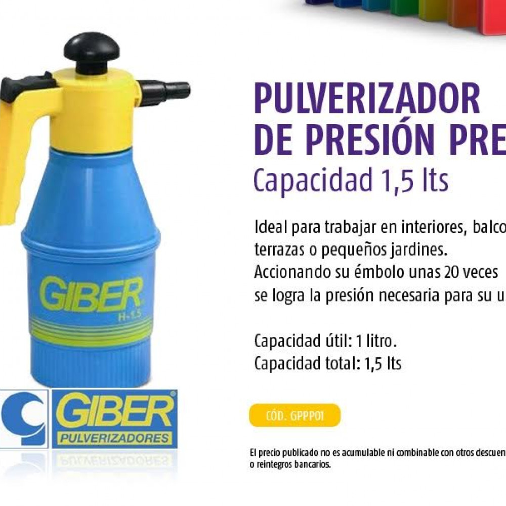 Pulverizador De Mano A Presi N Previa Con Capacidad Litros Marca