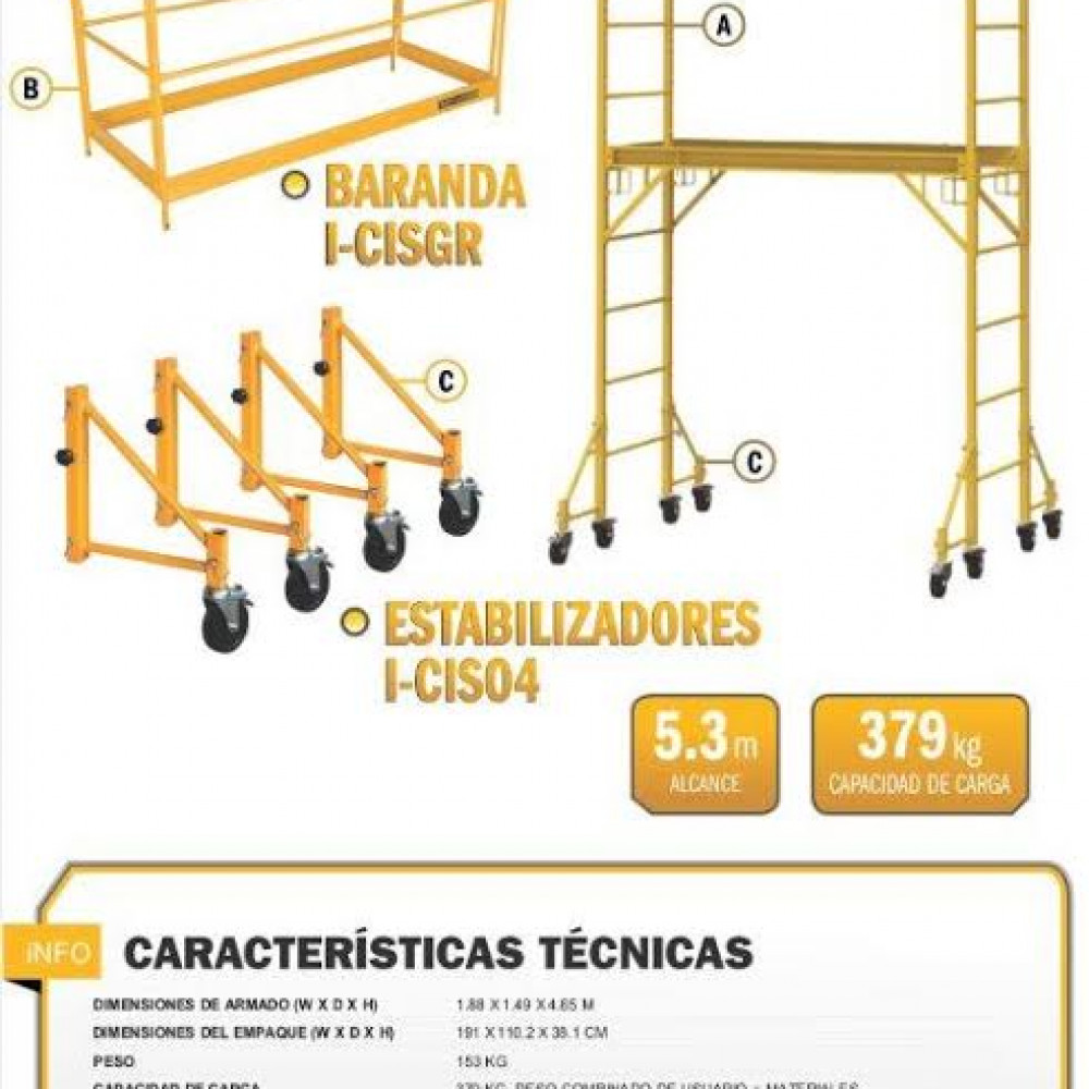 andamio-completo-para-trabajos-de-durlok-interiores-totalmente-desarmable-y-configurable-hasta-2-cuerpos-marca-metaltech-baker-i-cisc