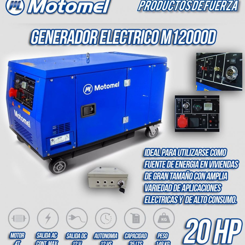 generador-diesel-cabinado-insonorizado-automatico-de-13kva-con-tablero-de-transferencia-marca-motomel-m12000d