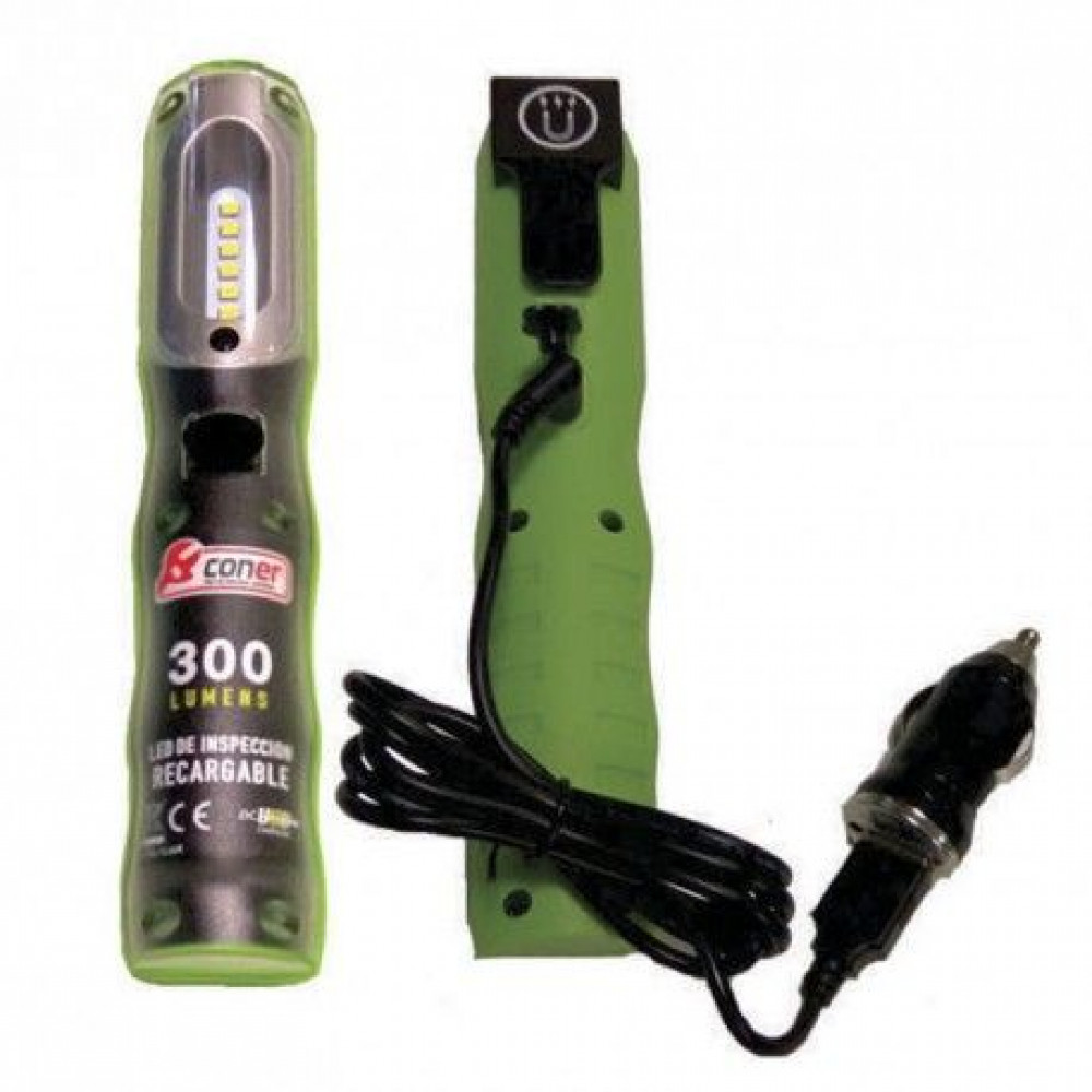 linterna-de-inspeccion-doble-uso-led-con-300-lumens-recargable-a-toma-usbadaptador-auto-12v-con-iman-marca-coner