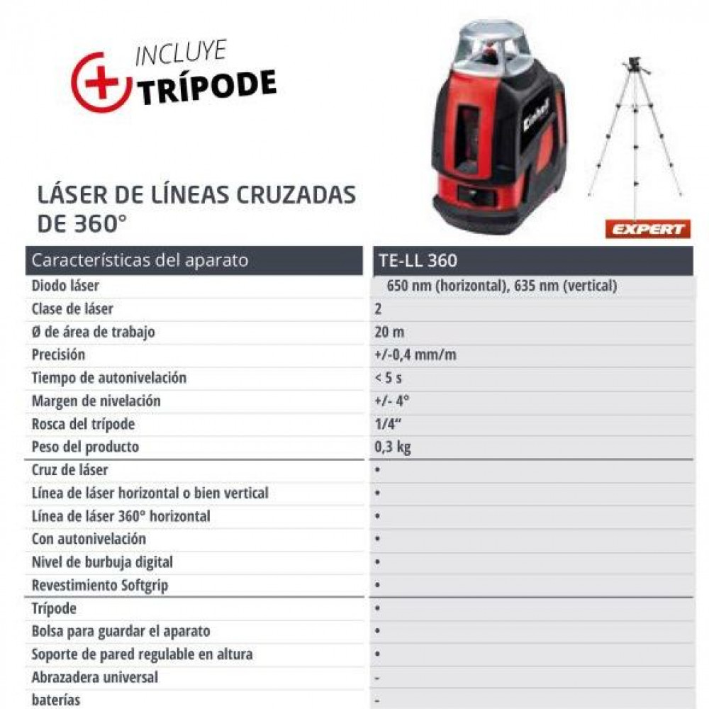 nivel-laser-en-cruz-lineas-cruzadas-proyeccion-360-con-pendulo-y-tripode-marca-einhell-te-ll-360