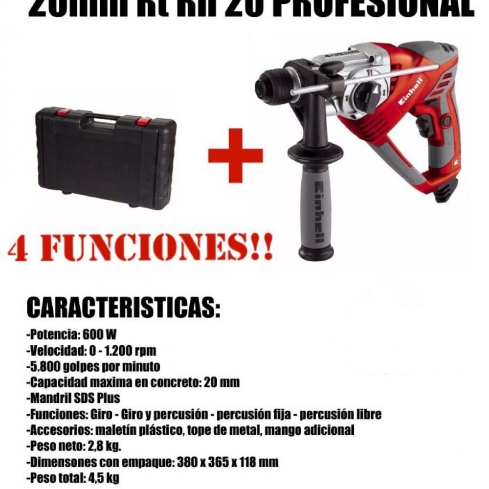 rotomartillo-martillo-rotopercutor-encastre-sdsplus-hasta-20mm-con-4-funciones-marca-einhell-rtrh20