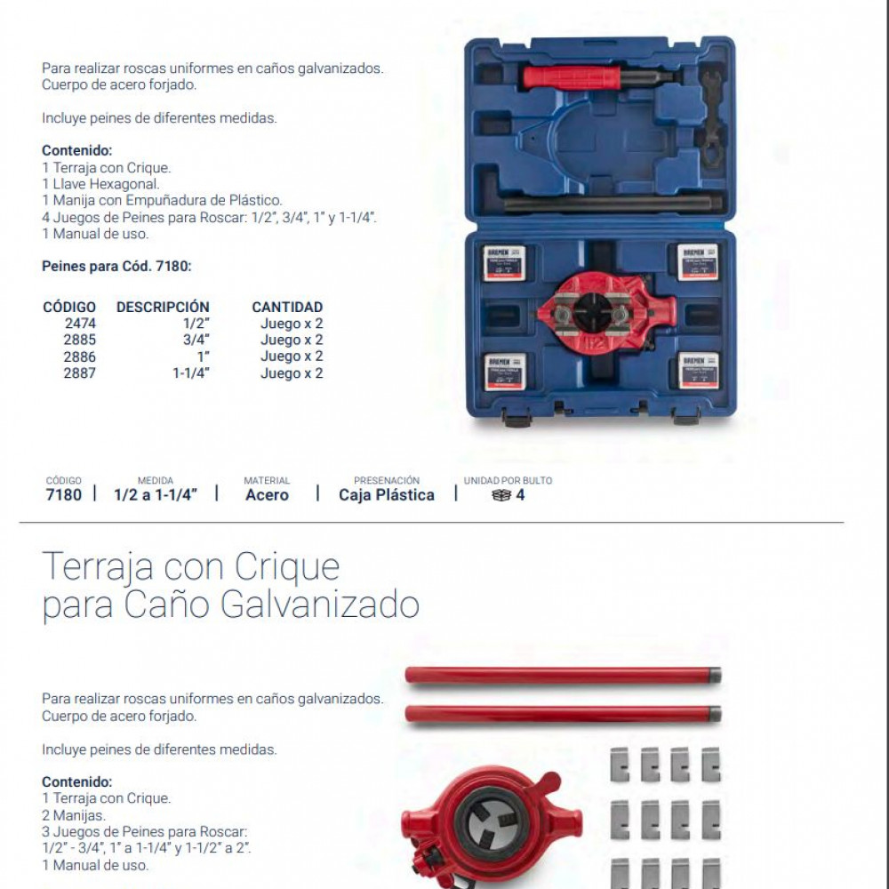 terraja-roscadora-regulable-con-crique-y-peines-para-canos-de-hierro-gas-hasta-4-marca-bremen-7180-bremen-7181