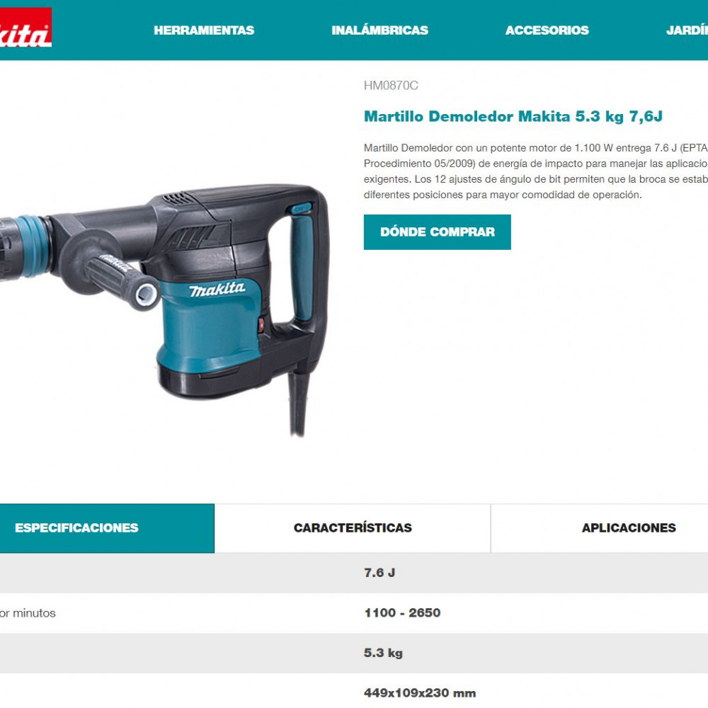 martillo-demoledor-electroneumatico-con-encastre-sds-max-con-76-joules-de-golpe-y-1100w-marca-makita-hm0870c-hm870-cb350