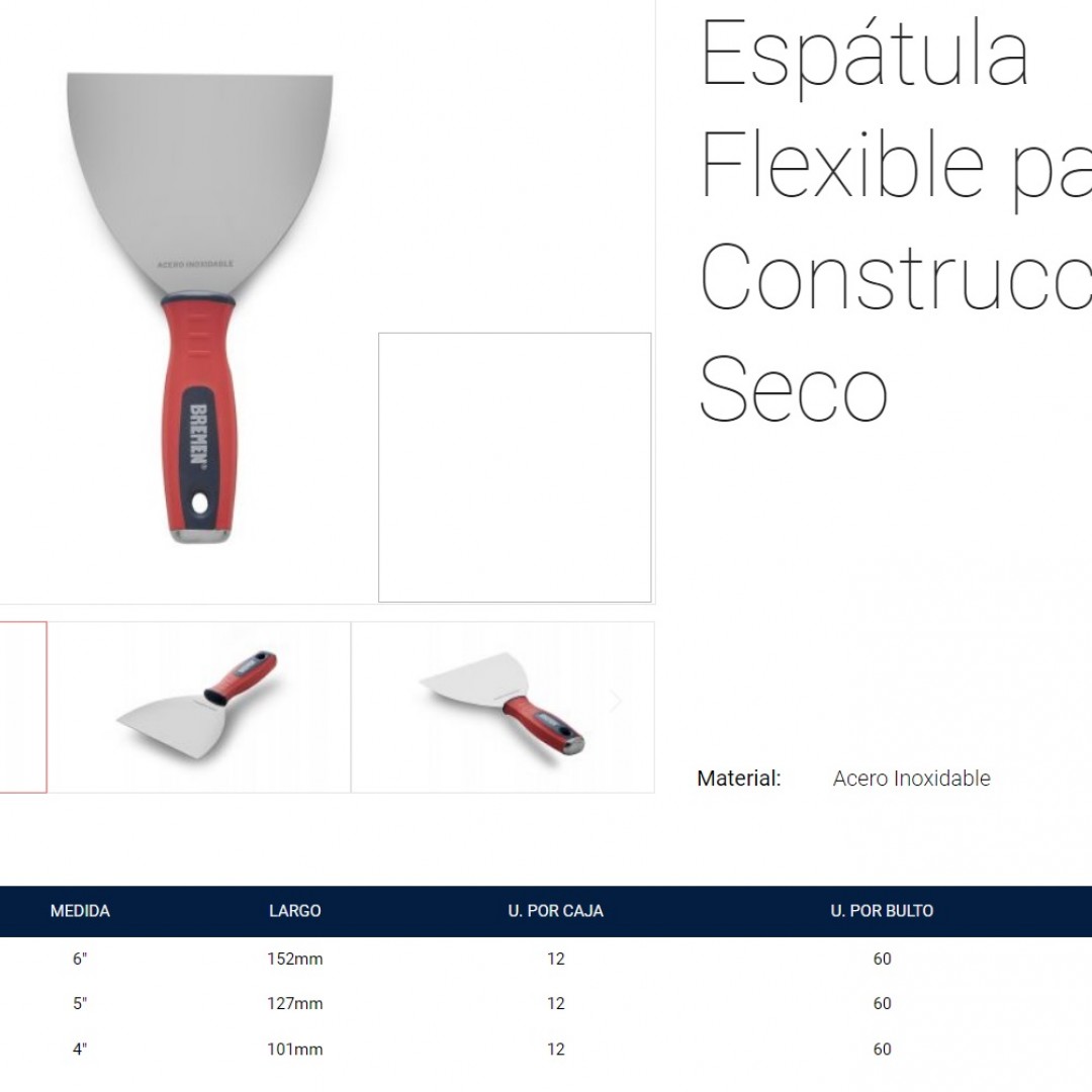 espatulas-para-construccion-en-seco-durlok-flexibles-de-acero-inox-y-mango-golpeador-marca-bremen-7251-7252-7253